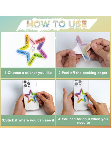 45 Calcomanías Sensoriales Calmantes Huimdery - Alivio Estrés