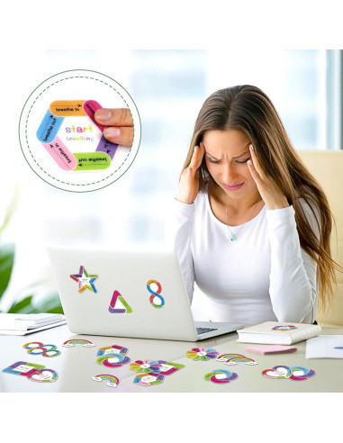 45 Calcomanías Sensoriales Calmantes Huimdery - Alivio Estrés