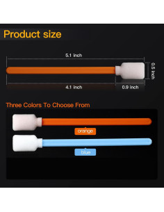 200 Bastones de Limpieza de Espuma CongGongGo 12.7cm Azul Verde 2