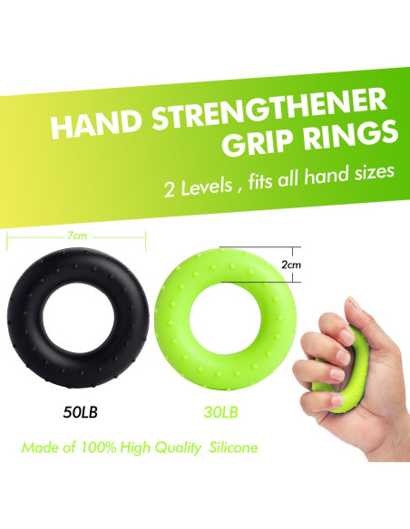 Kit de Entrenamiento de Fuerza de Mano MUMUWIND 8 Piezas