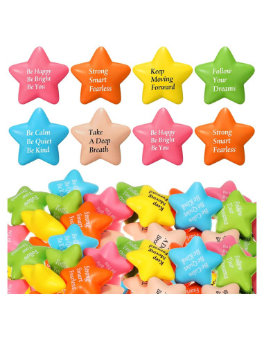 36 Pelotas de Estrés Motivacionales Aoriher Estrella 4 cm