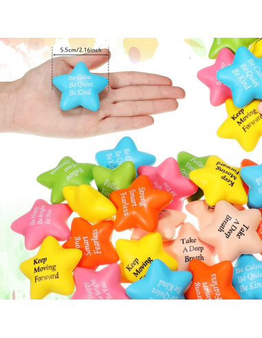 36 Pelotas de Estrés Motivacionales Aoriher Estrella 4 cm