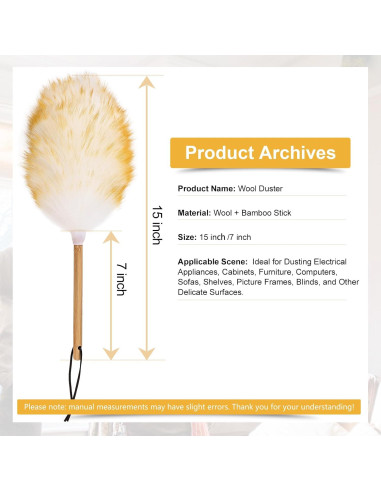 Plumeros de lana de cordero Greenfeather 38 cm 2 piezas