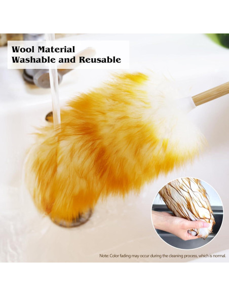 Plumeros de lana de cordero Greenfeather 38 cm 2 piezas