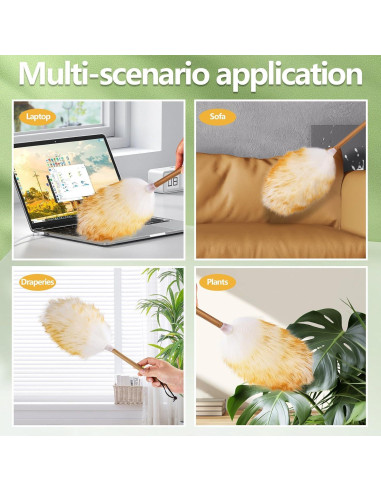 Plumeros de lana de cordero Greenfeather 38 cm 2 piezas