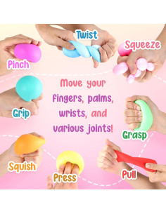 Pelotas Antiestrés Zaxideel 8 Pack 6.35 cm Alivio Ansiedad 2