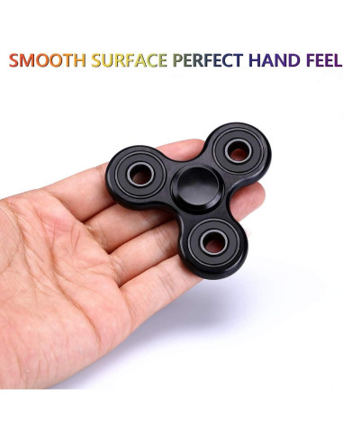 Fidget Spinner ATESSON Metal Negro Alivio Estrés 59g