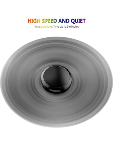 Fidget Spinner ATESSON Metal Negro Alivio Estrés 59g