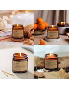 Set de 8 Velas Aromáticas Feibao en Tarro Ámbar 0.10 kg 2