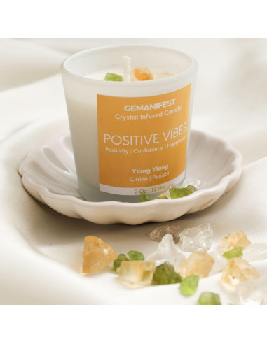 Vela de Manifestación Ylang Ylang con Cristales 190g