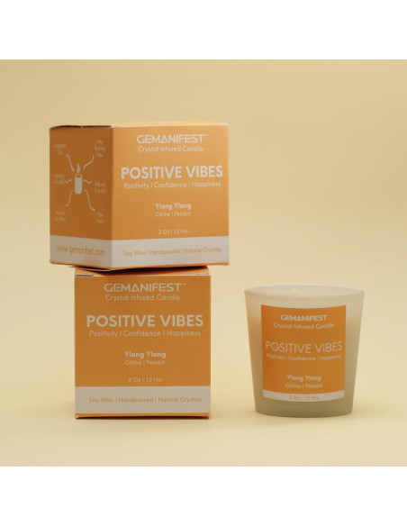 Vela de Manifestación Ylang Ylang con Cristales 190g