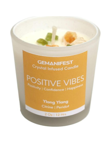 Vela de Manifestación Ylang Ylang con Cristales 190g