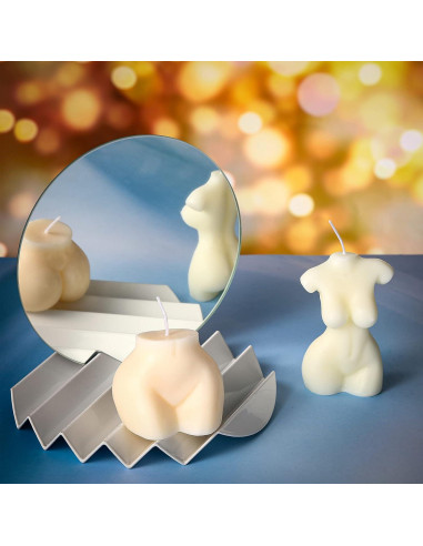 2 Velas de Soja Estéticas Cuerpo Femenino 6.5x9.5cm