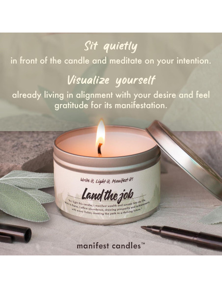 Vela de Dinero Salvia y Bergamota con Pulsera de Éxito