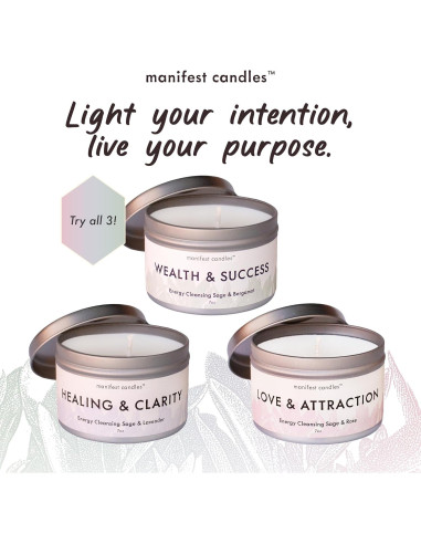 Vela de Dinero Salvia y Bergamota con Pulsera de Éxito