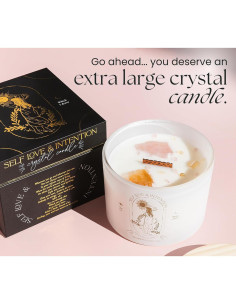 Vela Aromática de Cristales Sanadores 340g - Lavanda y Vainilla 2