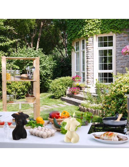 2 Velas Decorativas Cuerpo Femenino Itechpanda Blanco Negro