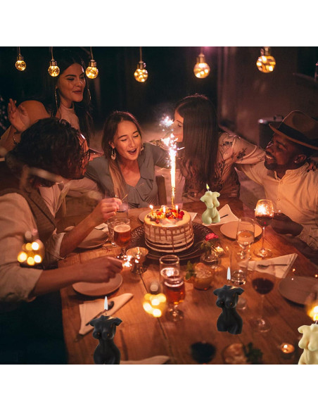 2 Velas Decorativas Cuerpo Femenino Itechpanda Blanco Negro