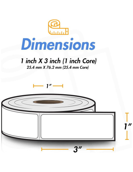 Etiquetas Térmicas Directas OfficeSmart 1"x3" - 4 Rollos