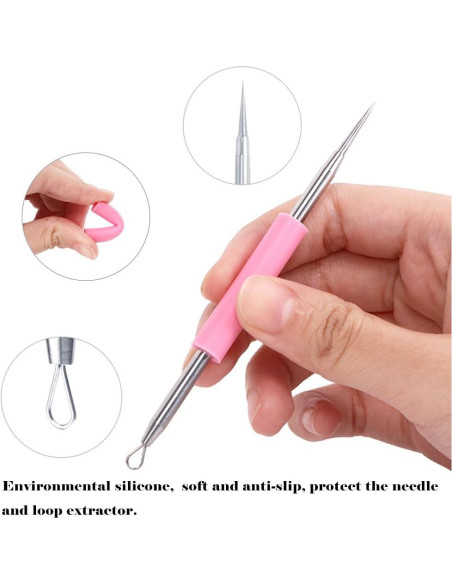 BEZOX Herramienta Extractora de Acné y Espinillas 11.18cm