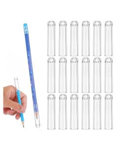 18 Tapas de Lápiz Transparentes Gtziqa - Protectores de Punta