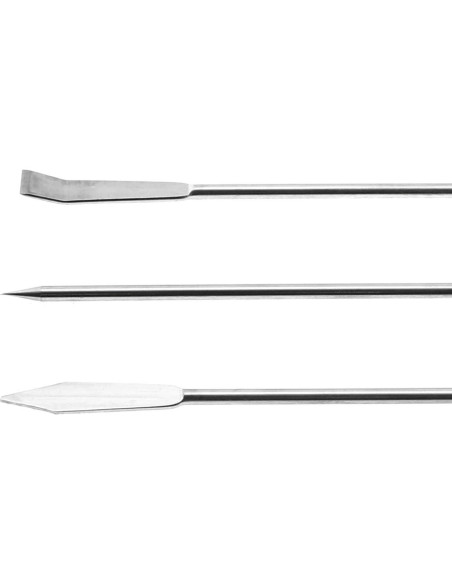 Set de Cucharas de Muestreo Micro Maxmoral Acero Inoxidable 4 Pzas