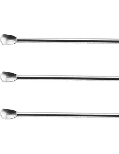 Set de Cucharas de Muestreo Micro Maxmoral Acero Inoxidable 4 Pzas