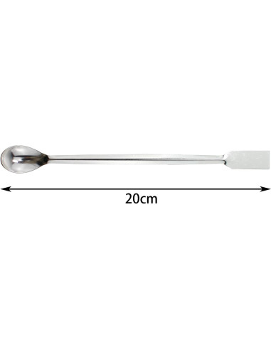 10PCS Cucharas de Muestreo Acero Inoxidable 19.5cm Laboratorio