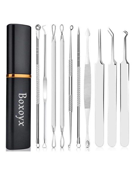 Kit de Herramientas para Espinillas Boxoyx 10 Piezas Acero Inoxidable
