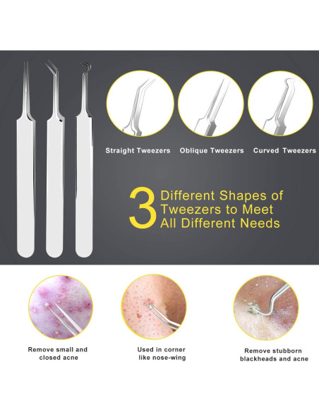 Kit de Herramientas para Espinillas Boxoyx 10 Piezas Acero Inoxidable