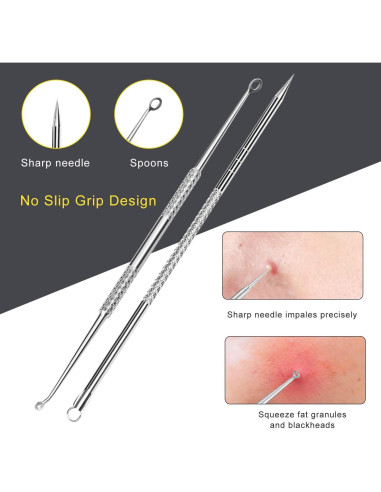 Kit de Herramientas para Espinillas Boxoyx 10 Piezas Acero Inoxidable