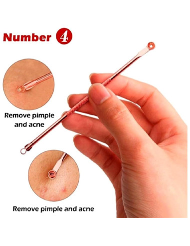 Kit Extractor de Puntos Negros Euxor - 4 Piezas Rosa