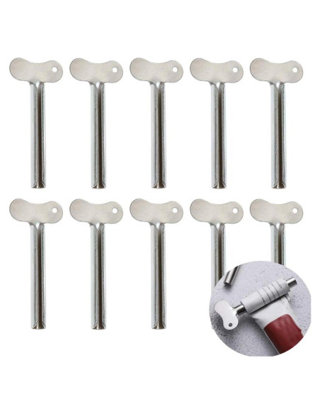 Exprimidores de Tubos de Acero Inoxidable DonLeeving 10 Pcs