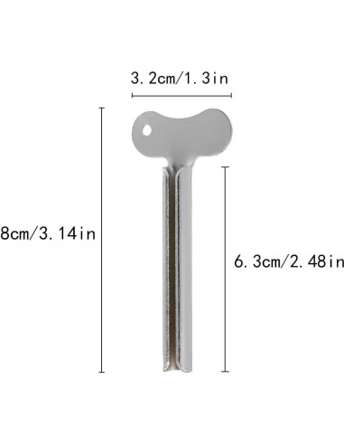 Exprimidores de Tubos de Acero Inoxidable DonLeeving 10 Pcs