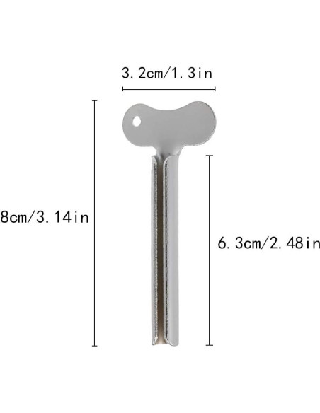 Exprimidores de Tubos de Acero Inoxidable DonLeeving 10 Pcs