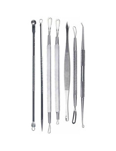 Kit de 7 Extractores de Puntos Negros Lurrose Acero Inoxidable 2