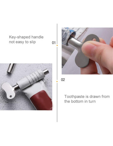 Exprimidores de Tubos de Acero Inoxidable DonLeeving 10 Pcs