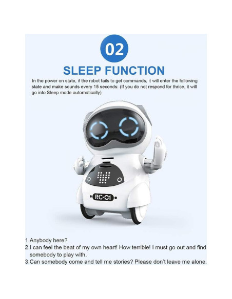 Robot de Bolsillo Hablante GoolRC RC Mini 6.5x5x8.5cm