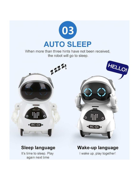 Robot de Bolsillo Hablante GoolRC RC Mini 6.5x5x8.5cm