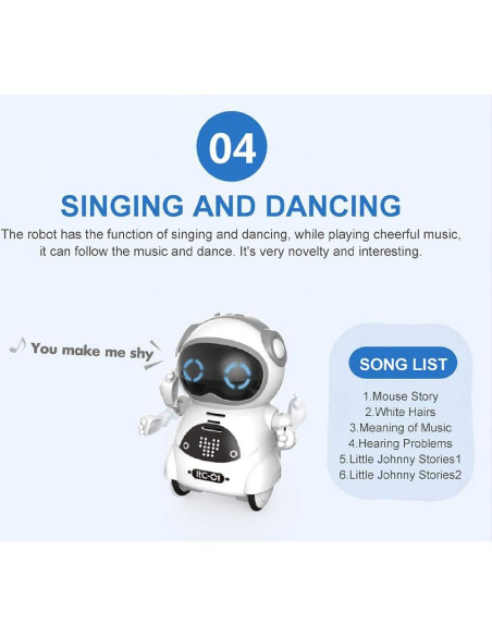 Robot de Bolsillo Hablante GoolRC RC Mini 6.5x5x8.5cm