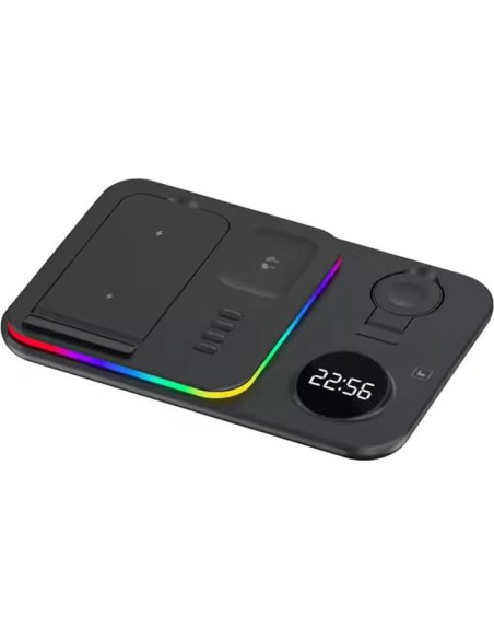 Cargador Inalámbrico Rápido 5 en 1 Galleria Fte con Reloj Digital Cargador Inalámbrico Rápido 5 en 1 Galleria Fte con Reloj Digital