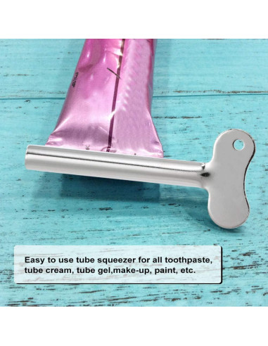 Exprimidores de Tubos de Acero Inoxidable DonLeeving 10 Pcs