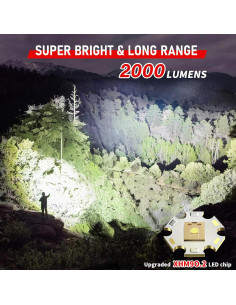 Linterna Recargable Shadowhawk S1670 2000 Lúmenes 30W LED 2