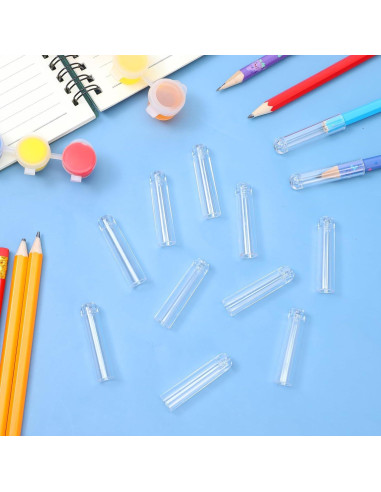 18 Tapas de Lápiz Transparentes Gtziqa - Protectores de Punta