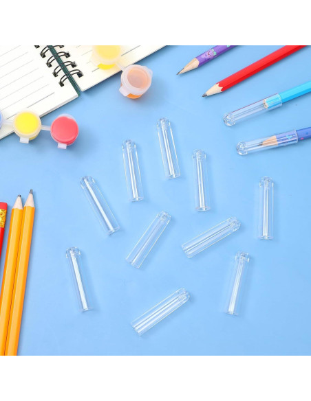 18 Tapas de Lápiz Transparentes Gtziqa - Protectores de Punta