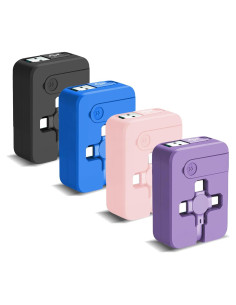 Paquete de 4 Cables de Carga Multi 3 en 1 Nusnalo 1m