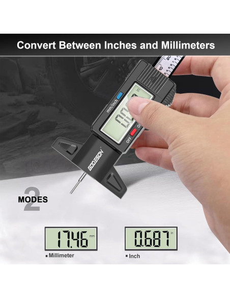 Medidor Digital de Profundidad de Neumáticos GODESON - Solar