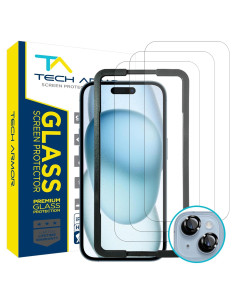 Paquete de 3 Protectores de Pantalla Tech Armor iPhone 15 Plus