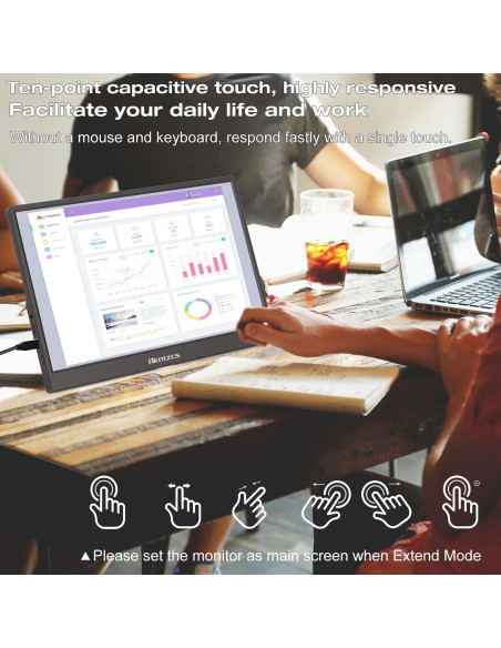 Monitor Portátil 14" FHD 1920x1200 Touchscreen Akntzcs