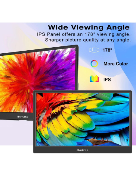 Monitor Portátil 14" FHD 1920x1200 Touchscreen Akntzcs